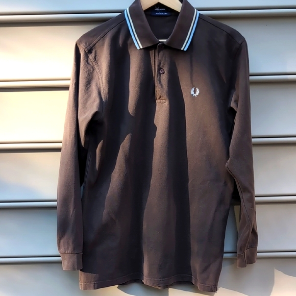 Long Sleeve Fred Perry Twin Tipped Polo - Picture 1 of 5